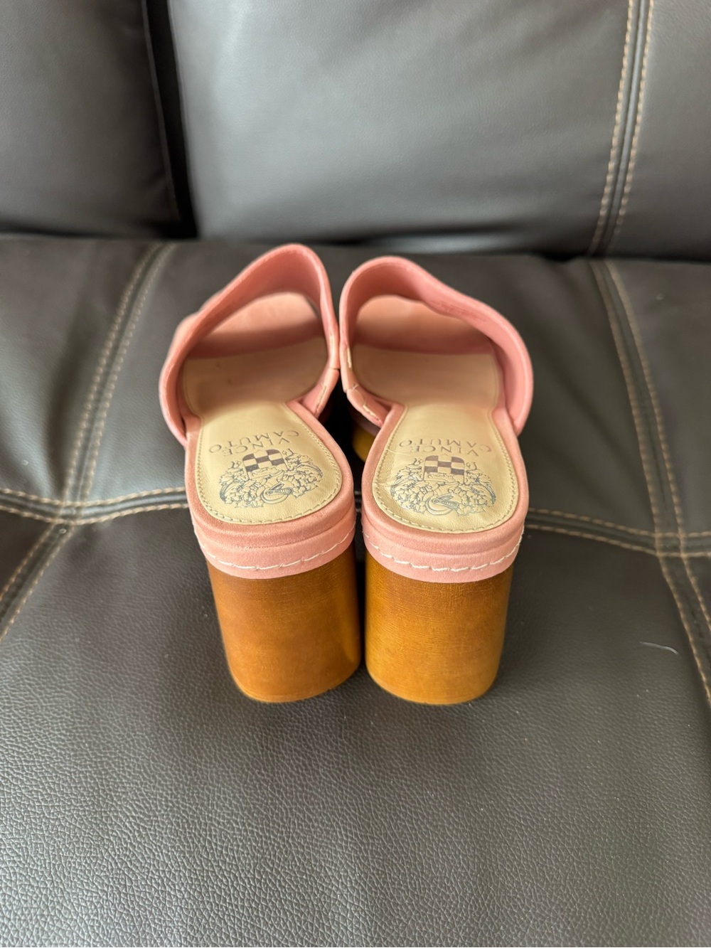 Vince Camuto Rose Pink Platform Slide Clogs - Picture 4 of 6